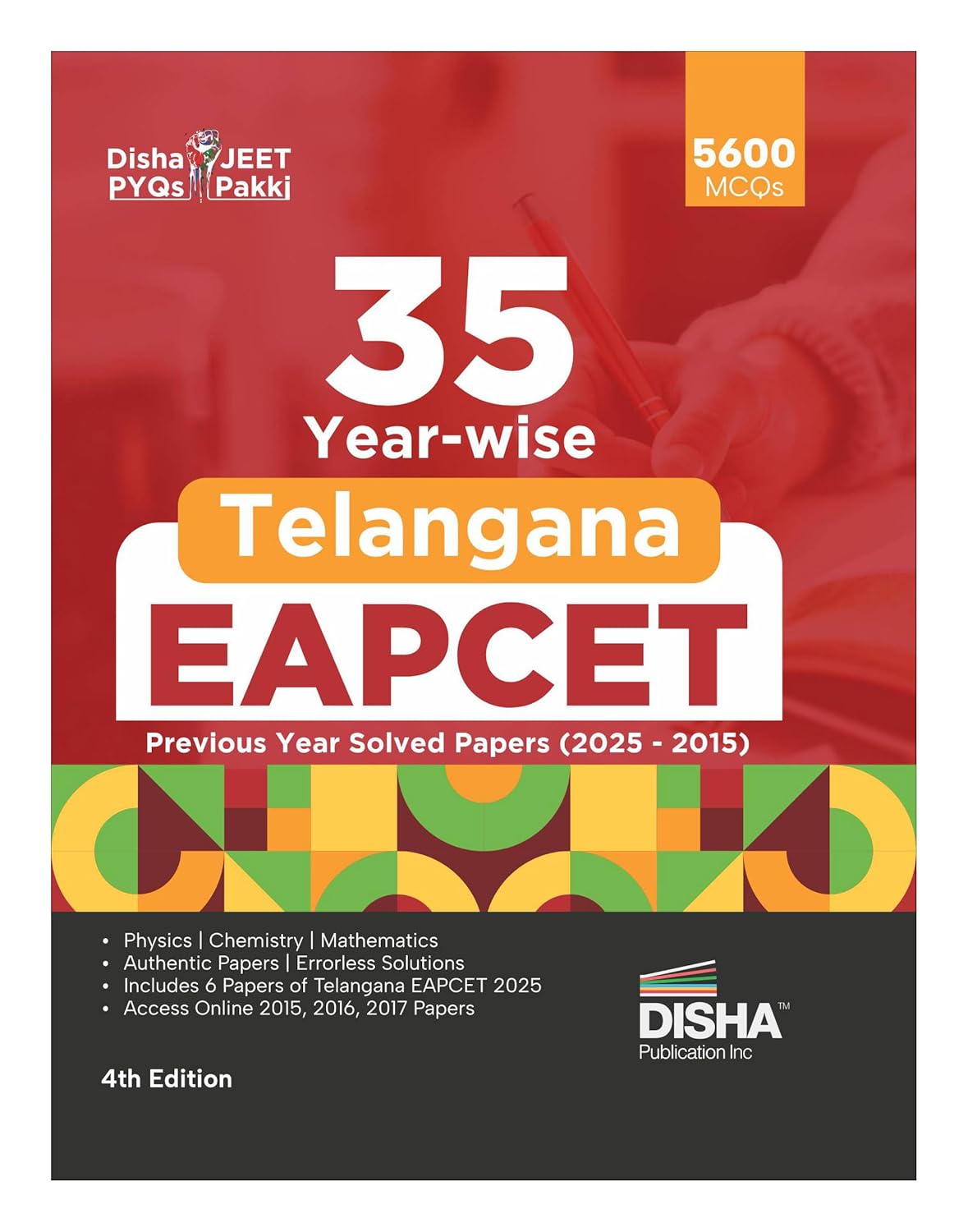 DISHA PUBLICATIONS TELANGANA EAPCET(EAMCET) 35 YEARS PREVIOUS YEARS SOLVED  SHIFT WISE